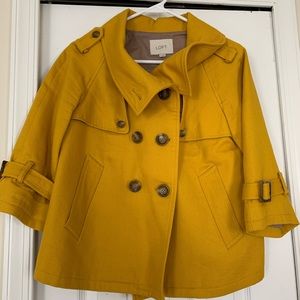 Loft Mustard Yellow Swing Jacket